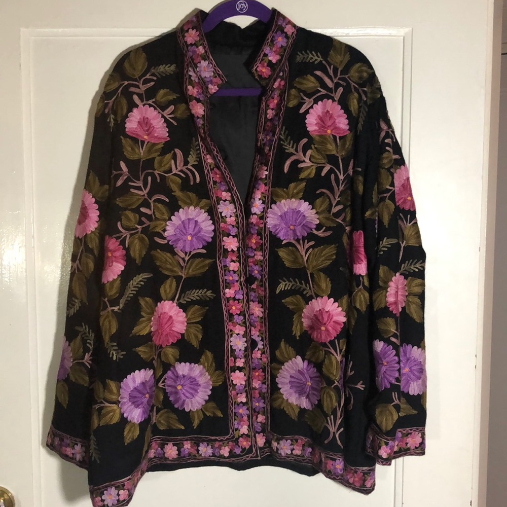 Hand-stitched Embroidered Wool Jacket